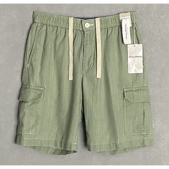 Tommy Bahama Men's Small x9 "Linen the Dream" Cargo Short Linen Blend Green NEW - Picture 1 of 10